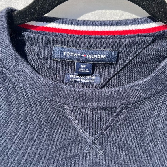 Tommy Hilfiger Sweater, Navy, crew neck, Size S, Cotton - Picture 3 of 3